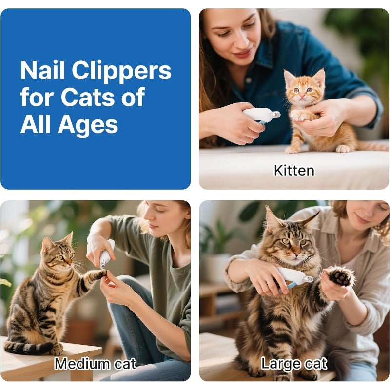 Coupe-griffes pour chat anti-éclaboussures réglable