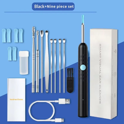 Smart HD Visual Ear Cleaner - 1080P Wireless Otoscope with Silicone Ear Wax Removal Kit