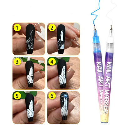 Stylos 3D pour ongles 12 couleurs – Des ongles parfaits comme en salon, à la maison
