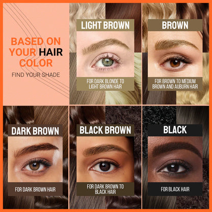 Crayon à sourcils 2-en-1 effet microblading 3D + brosse carrée 🔥 Des sourcils effet « microblading » naturels en quelques secondes — même pour les débutants ✅