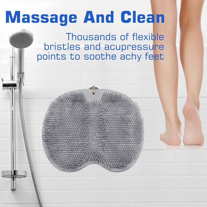 Nettoyant douche pieds et dos sans se pencher, Tapis antidérapant