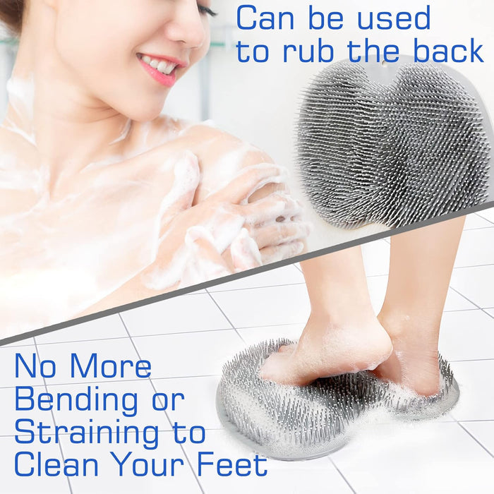 Nettoyant douche pieds et dos sans se pencher, Tapis antidérapant