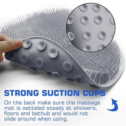 Nettoyant douche pieds et dos sans se pencher, Tapis antidérapant