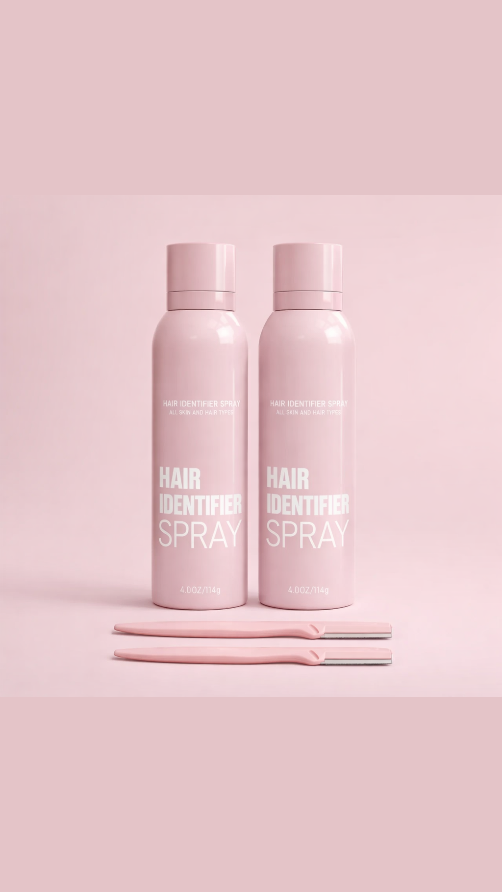 Le Kit GlowTrack™ : Spray identifiant les poils + Rasoirs de dermaplaning