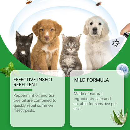 🐶🐱 Vaporisateur antipuces et antitiques naturel pour chiens et chats
