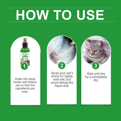 🐶🐱 Vaporisateur antipuces et antitiques naturel pour chiens et chats